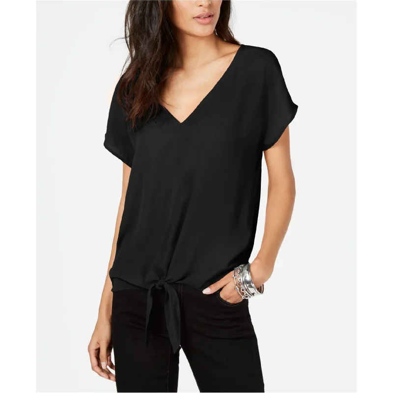 I-N-C Womens Tie Front Pullover Blouse