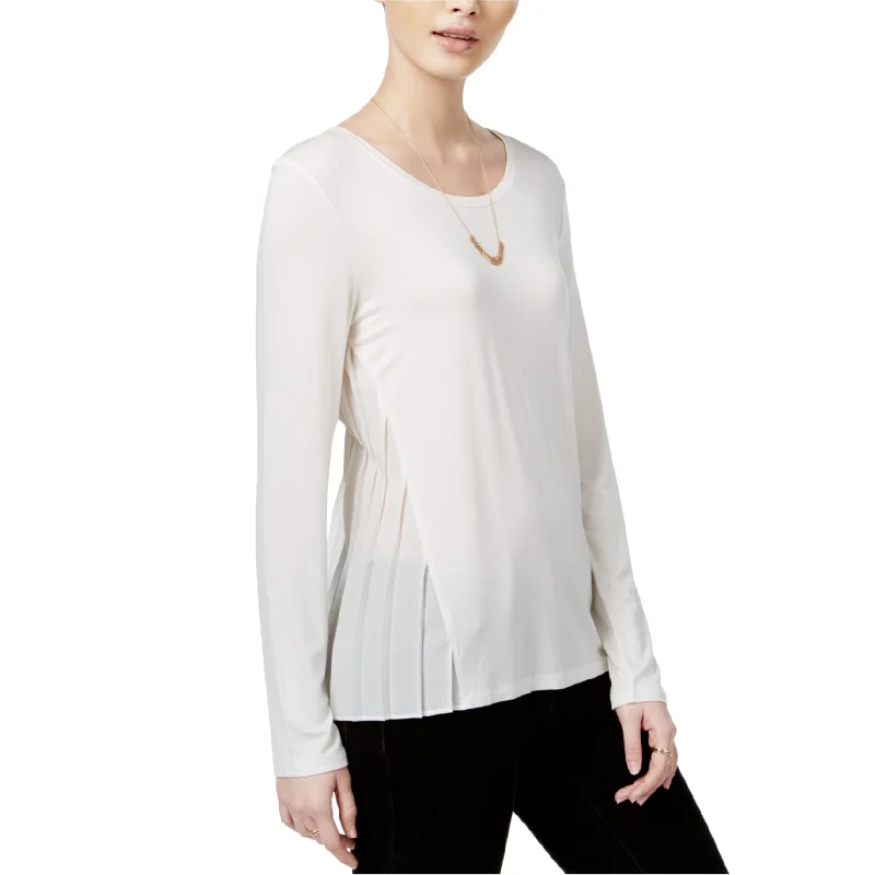 maison Jules Womens Contrast Pullover Blouse, White, XX-Large