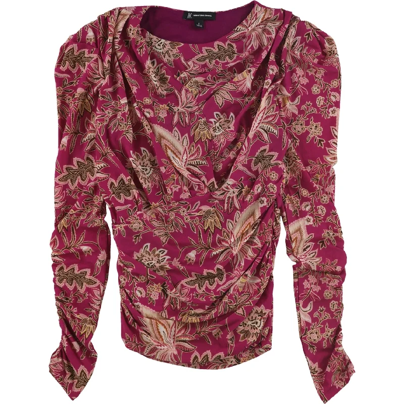 I-N-C Womens Floral Pullover Blouse, Pink, Small