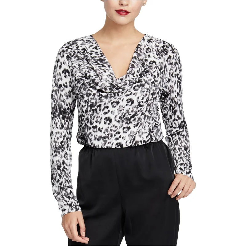 Rachel Roy Womens Axel Leopard-Print Pullover Blouse