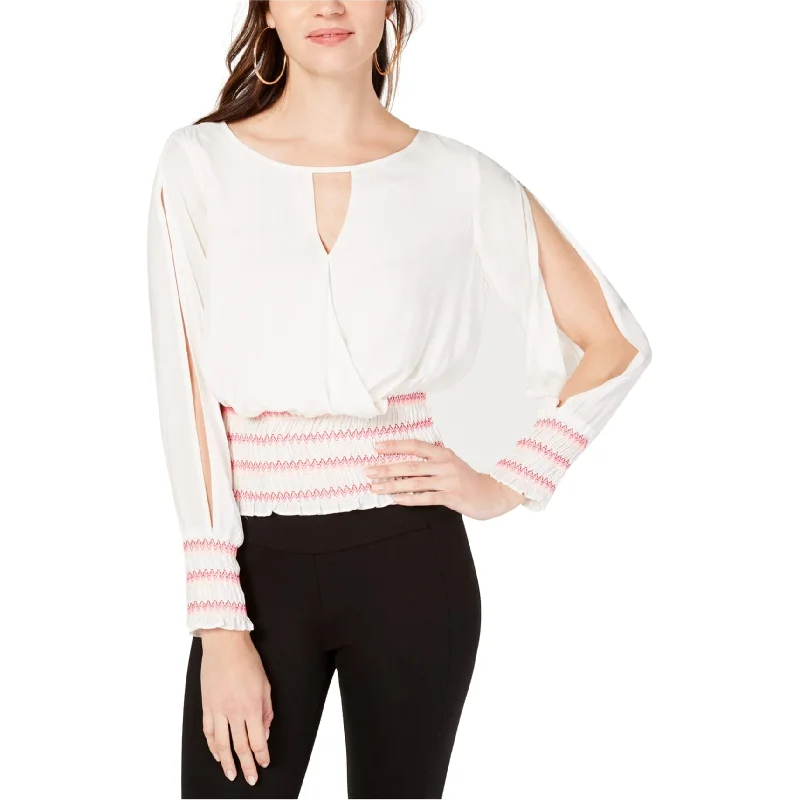 I-N-C Womens Split-Sleeve Pullover Blouse