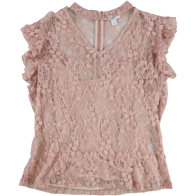 Bar Iii Womens Lace Pullover Blouse