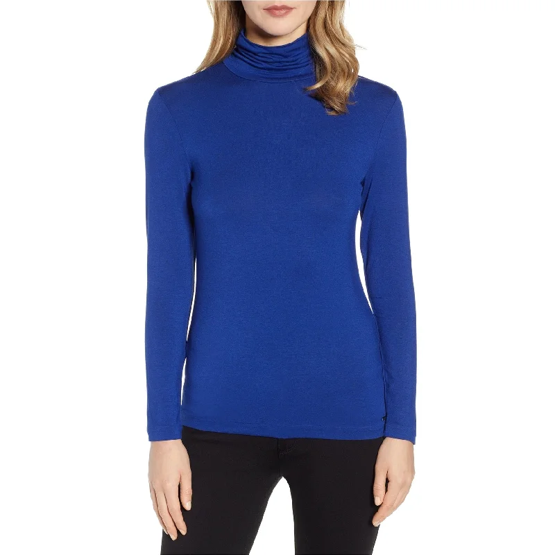 Anne Klein Womens Seamless Pullover Blouse, Blue, X-Large