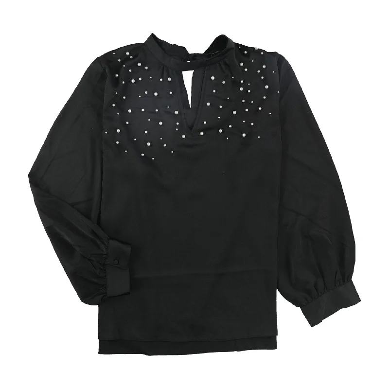 City Chic Womens Pearl Love Pullover Blouse, Black, XL/22W