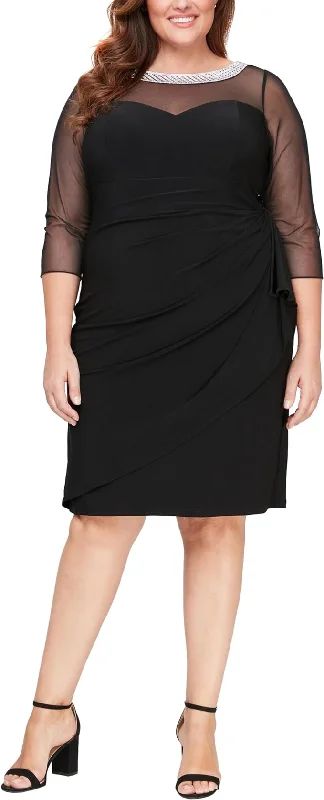 Alex Evenings 84351653 Short Cocktail Plus Size Formal Dress