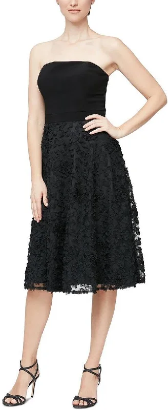 Alex Evenings J1171363 Strapless Midi Cocktail Dress