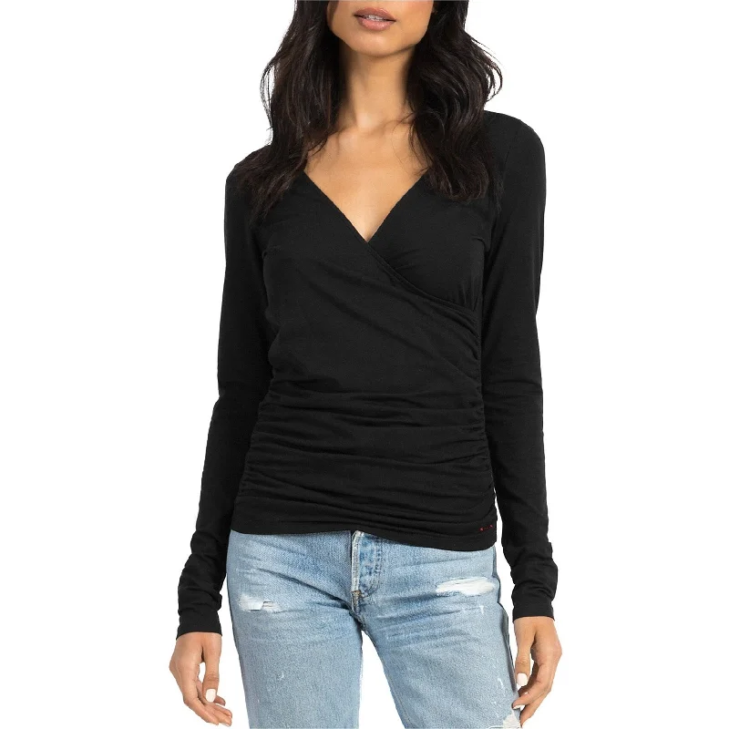 N:Philanthropy Womens Mateese Wrap-Front Pullover Blouse