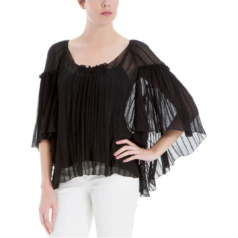 Max Studio London Womens Sheer Batwing-Sleeve Pullover Blouse