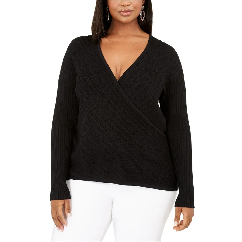 I-N-C Womens Surplice Pullover Sweater