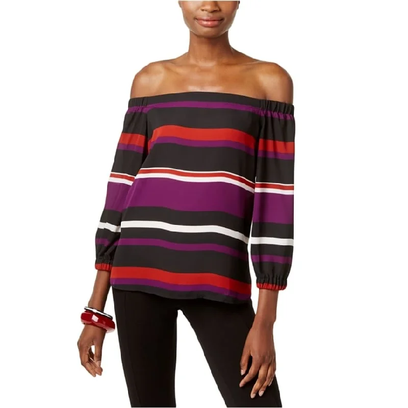 I-N-C Womens Striped Pullover Blouse