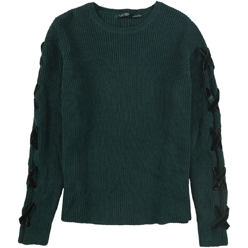 Ralph Lauren Womens Velvet Accent Pullover Sweater, Green, XX-Large