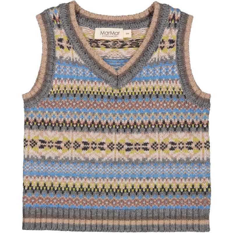 MarMar Light Cotton Wool Fair Isle Taj B Knit Vest