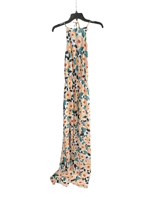 Floral Print Dress Casual Maxi Mumu, Size S