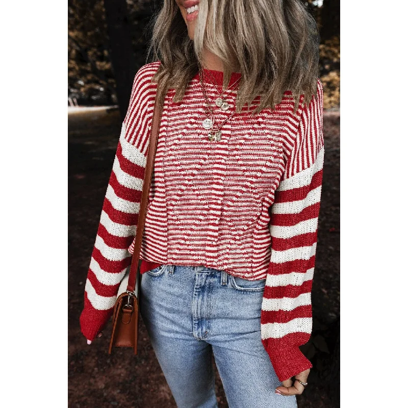 Emily Stripe Textured Sweater