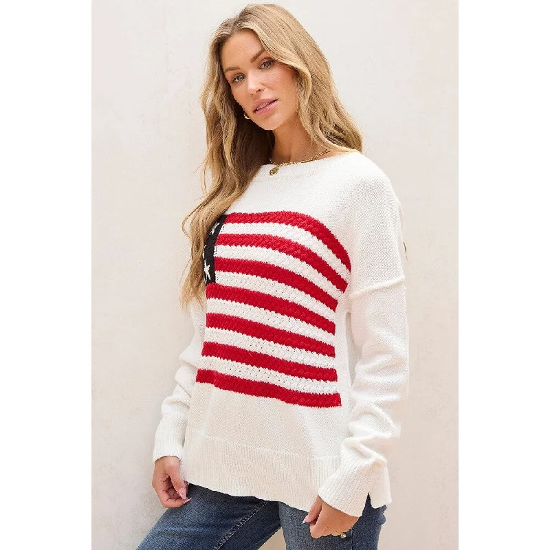 Lakelyn American Flag Sweater