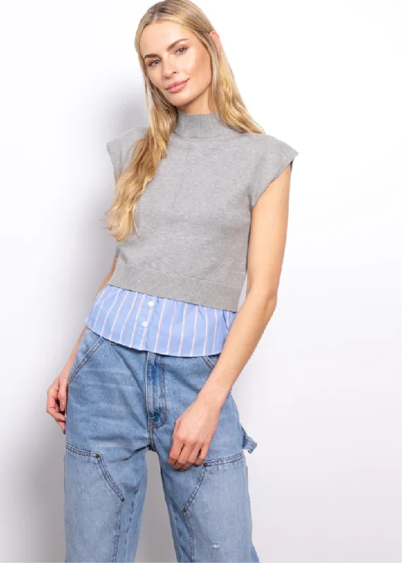 ***FINAL SALE*** Sutton Turtle Neck Twofer Sweater