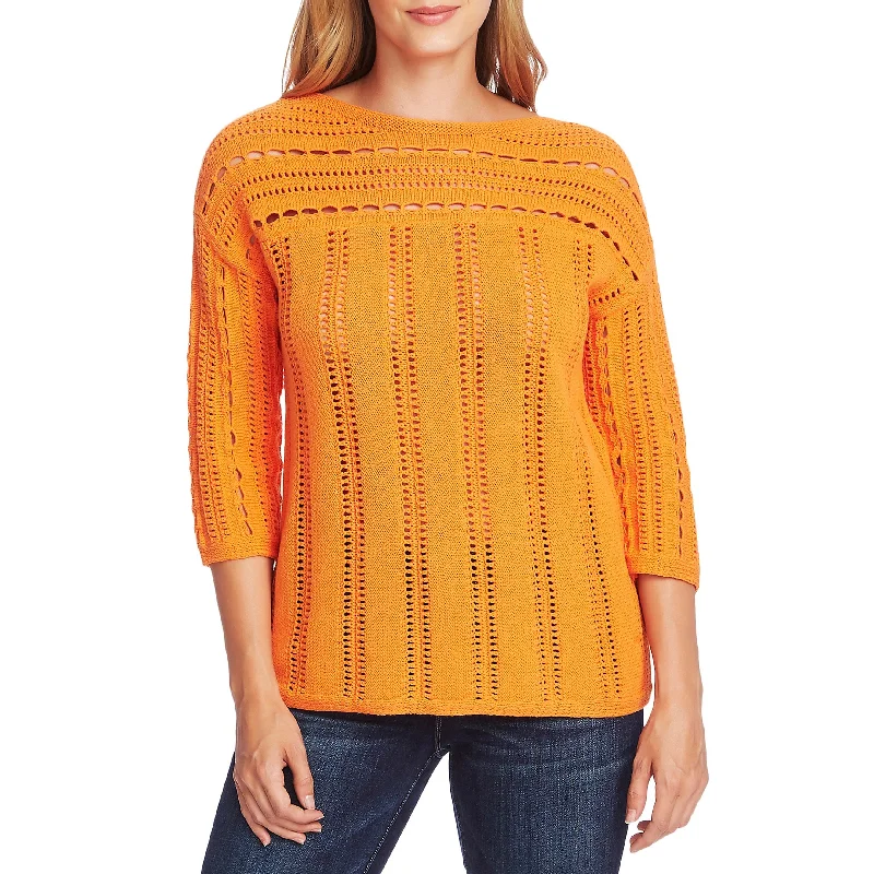 Vince Camuto Women's 3/4 Sleeve Sweater Orange Size Large