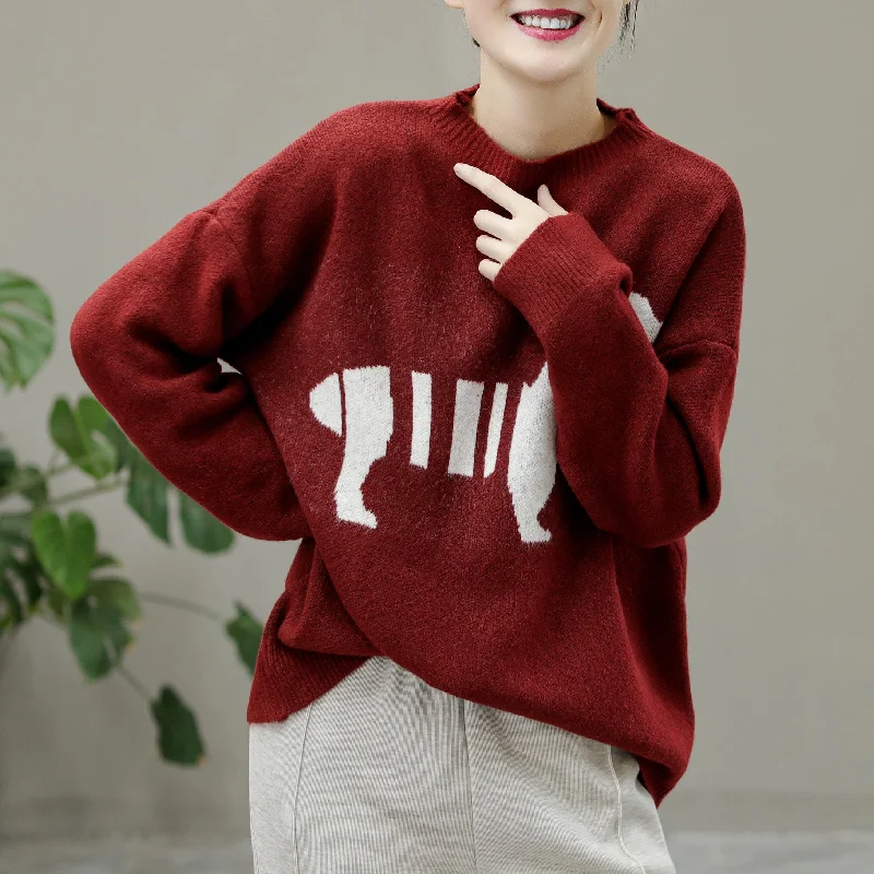 Women Casual Fashion Knitted Winter Sweater