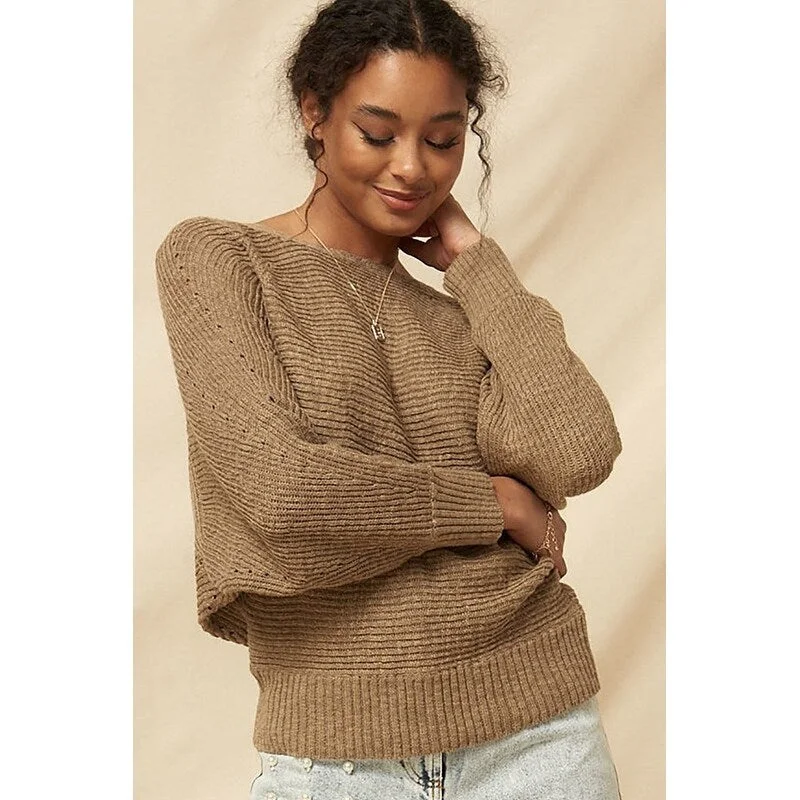 A Ribbed Knit Sweater