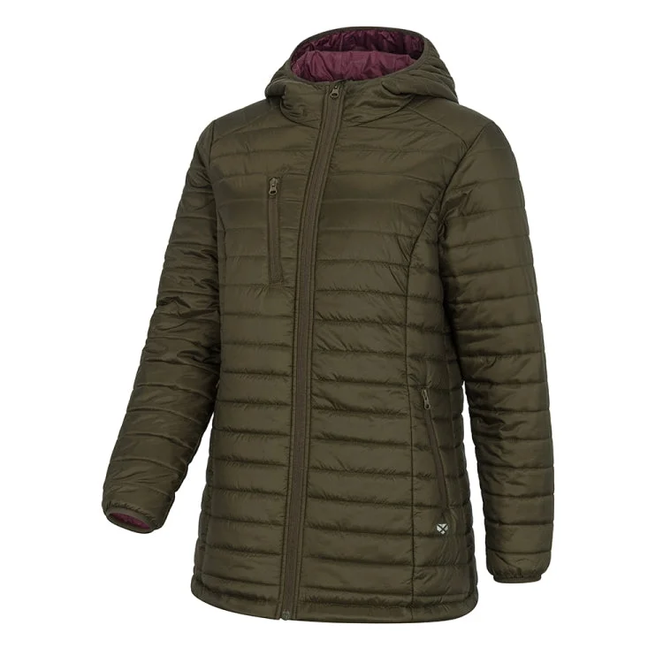 Hoggs of Fife Ladies Kingston Rip-Stop Hooded Jacket - Olive Merlot