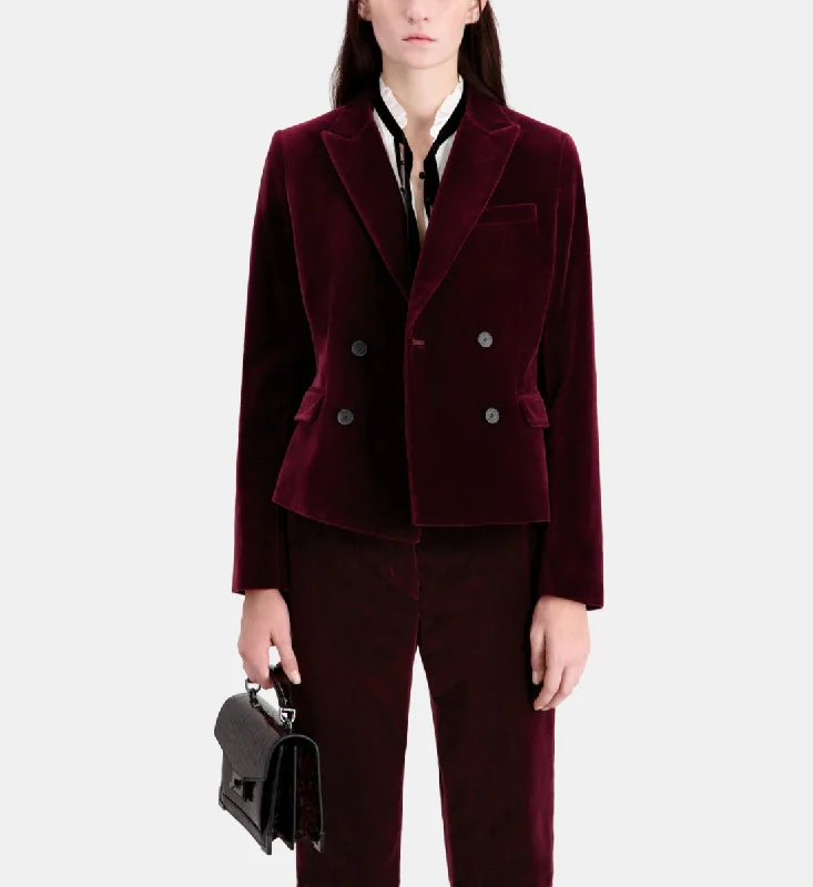 Short Velvet Suit Jacket