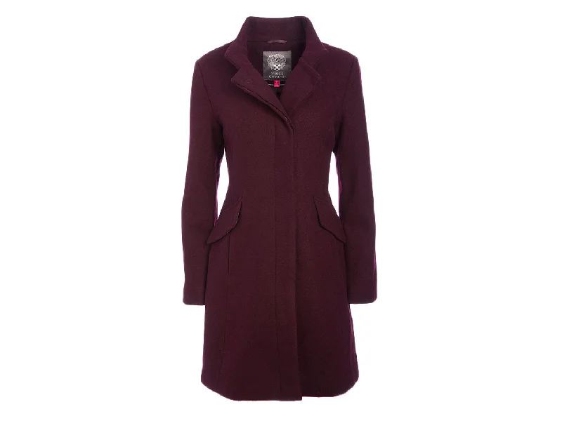 Vince Camuto Wool-Blend Longline Funnel Neck Coat