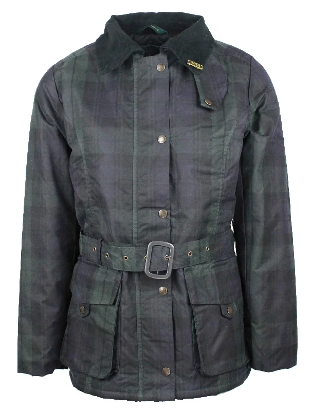 W306 - Womens Tartan Kensington Wax Jacket - BLACKWATCH