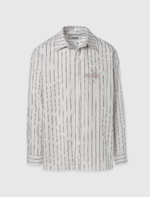 NAFNUF LOGO STRIPED SHIRT