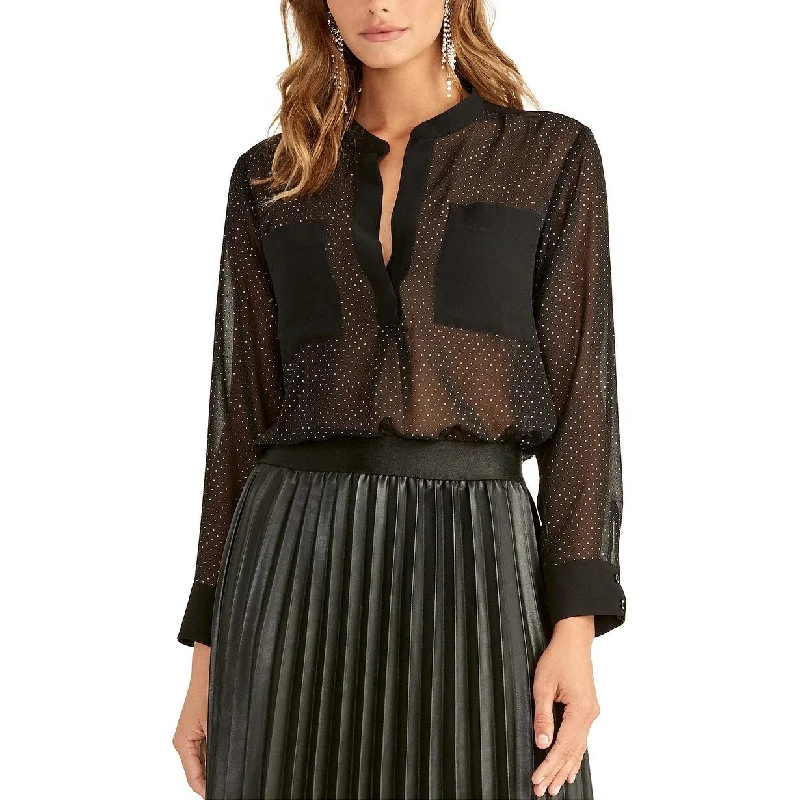 Rachel Rachel Roy Women's Winona Printed Shirt Black Size Small