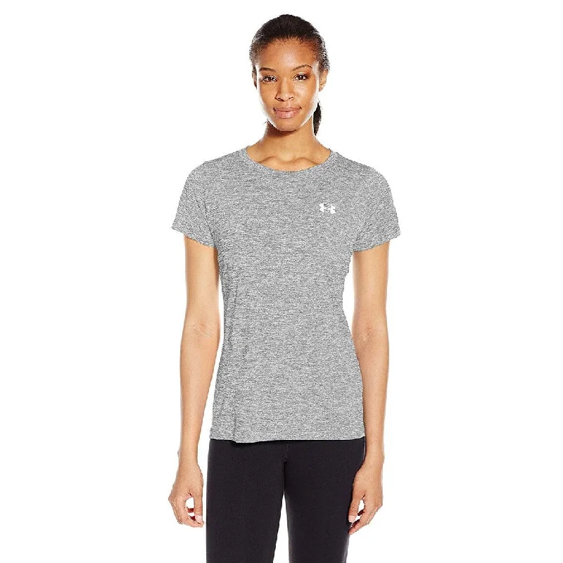 Under Armour Women's Tech Twist T Shirt Graphite Metallic Silver Size Extra Large - Grey - X-Large