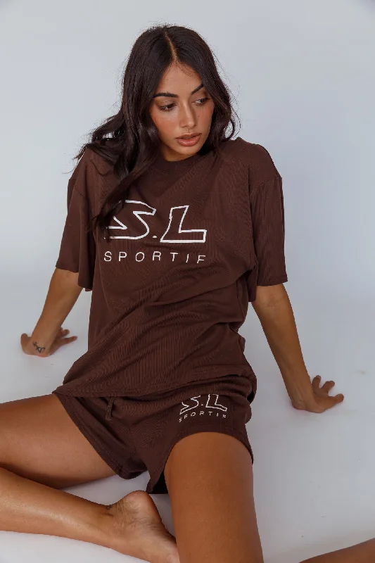 On Track SL Logo T-Shirt Chocolate