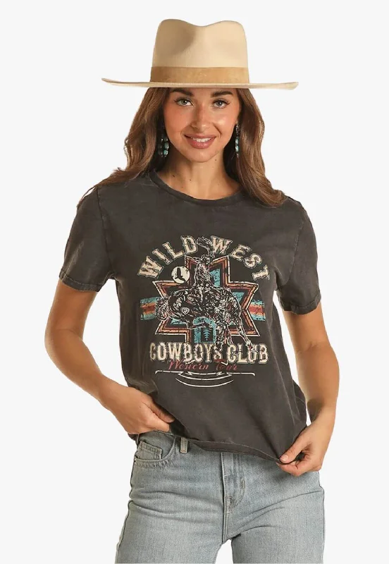 Rock and Roll Womens Wild West Graphic T-Shirt