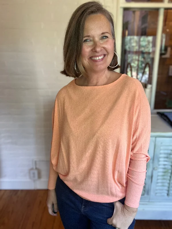 Dolman Long Sleeve Top - Orange