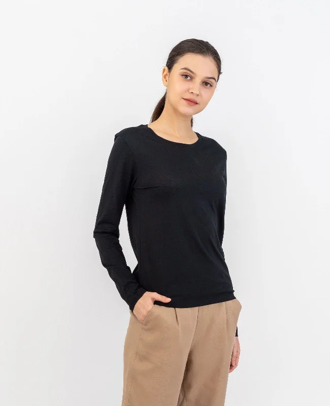 Organic Pima Cotton Long Sleeve Crew Neck Tee