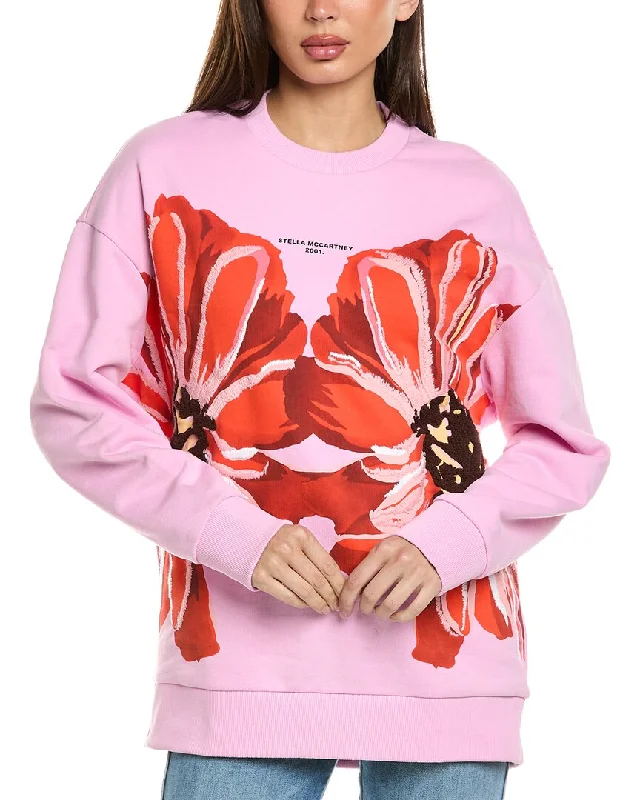 Stella Mccartney Giant Flowers Embroidery Sweatshirt