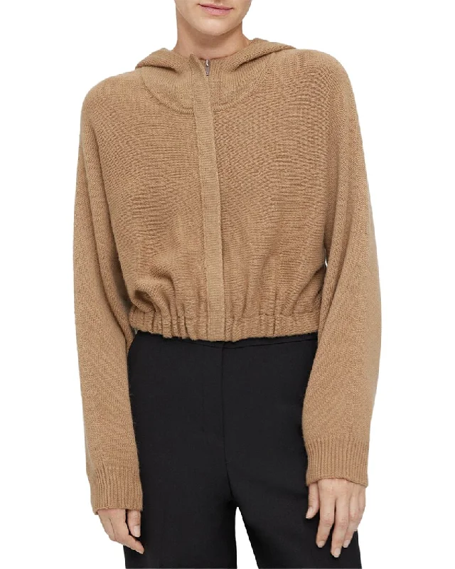 Theory Cashmere Cropped Hoodie