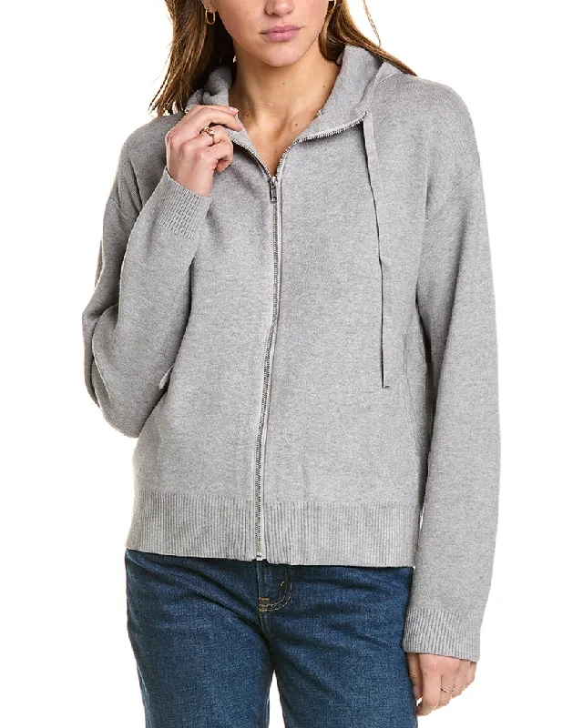 Monrow Soft Knit Zip-Up Hoodie