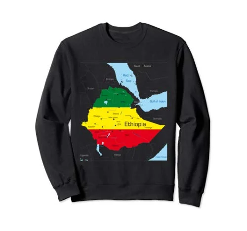 Ethiopia Map  Pride Sweatshirt