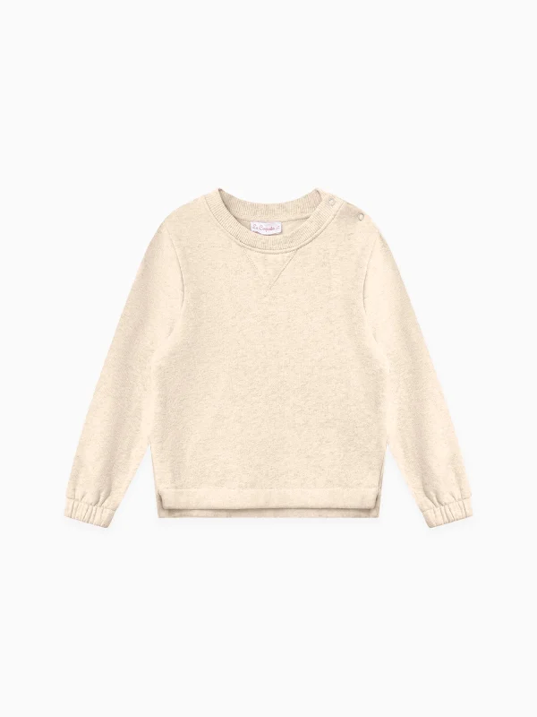 Oatmeal Melange Allyson Baby Sweatshirt