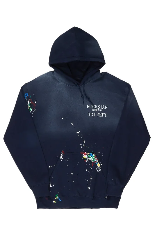 Make It Rain Navy Oversized Hoodie