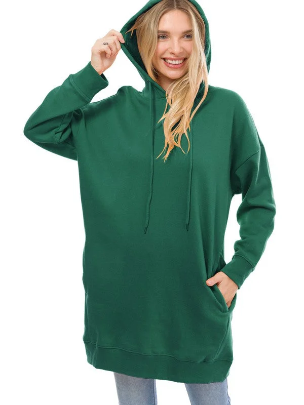 Hgreen Plus Hoodie Sweatshirt Pullover Tunic Top