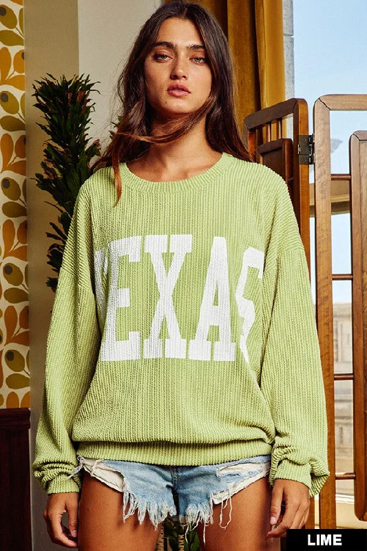 Lime Texas Comfy Graphic Sweatshirt