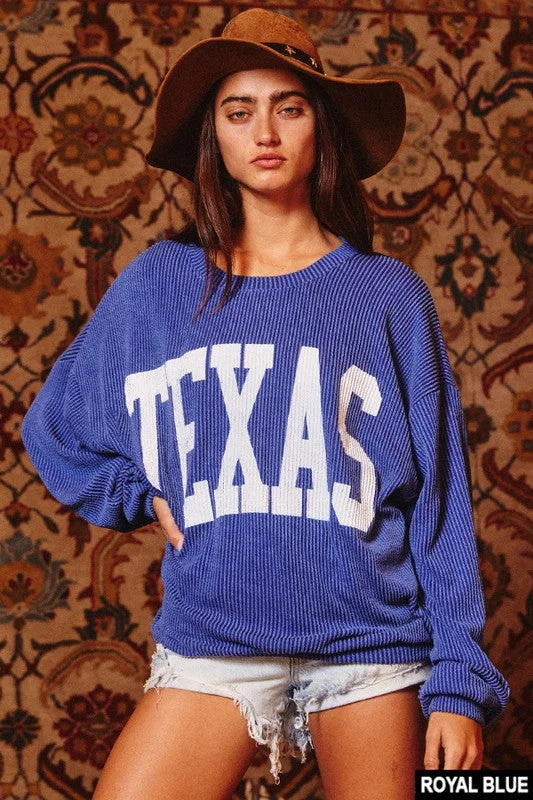 Royal Blue Texas Comfy Graphic Sweatshirt