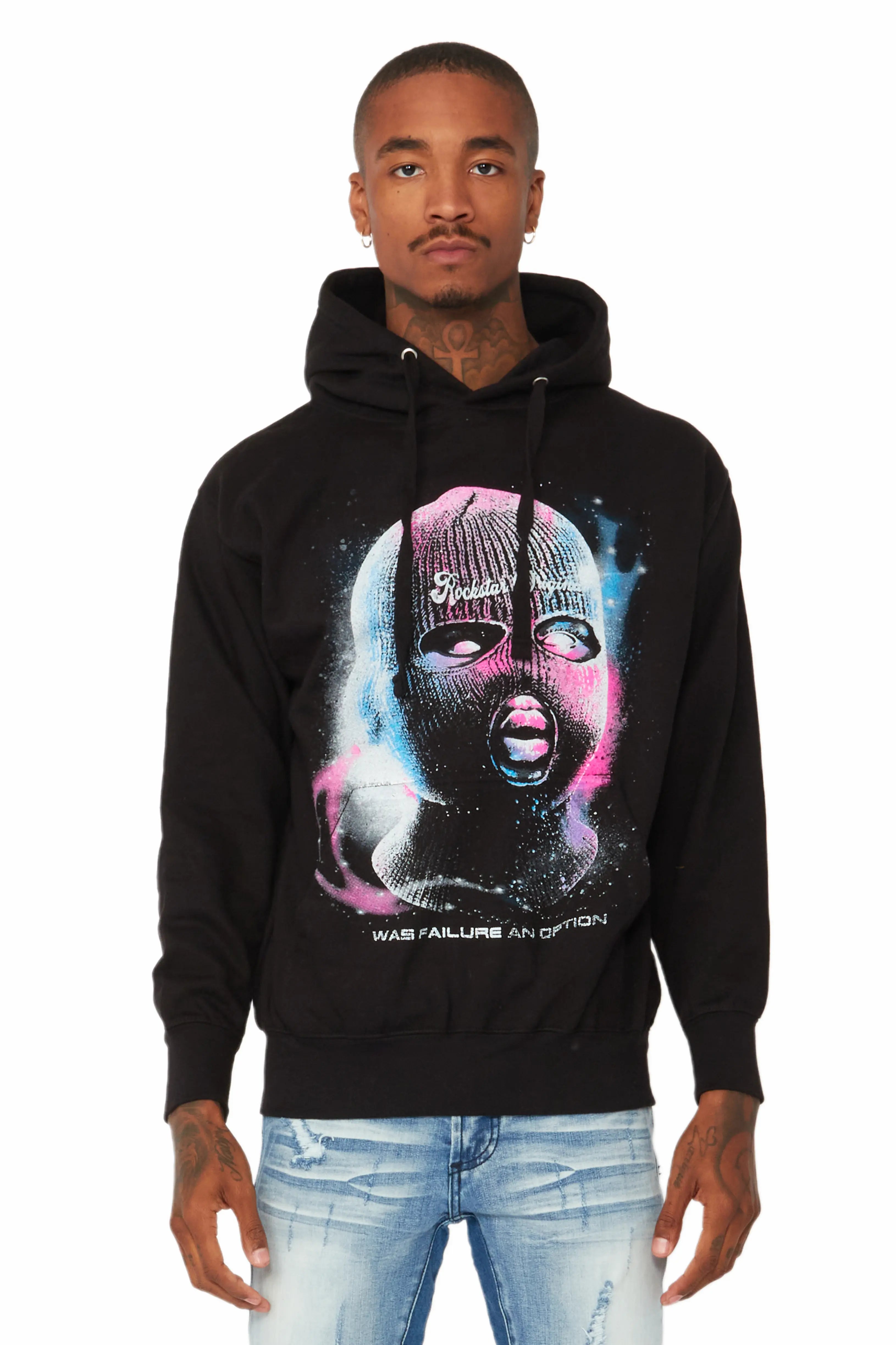 Fionn Black Graphic Hoodie