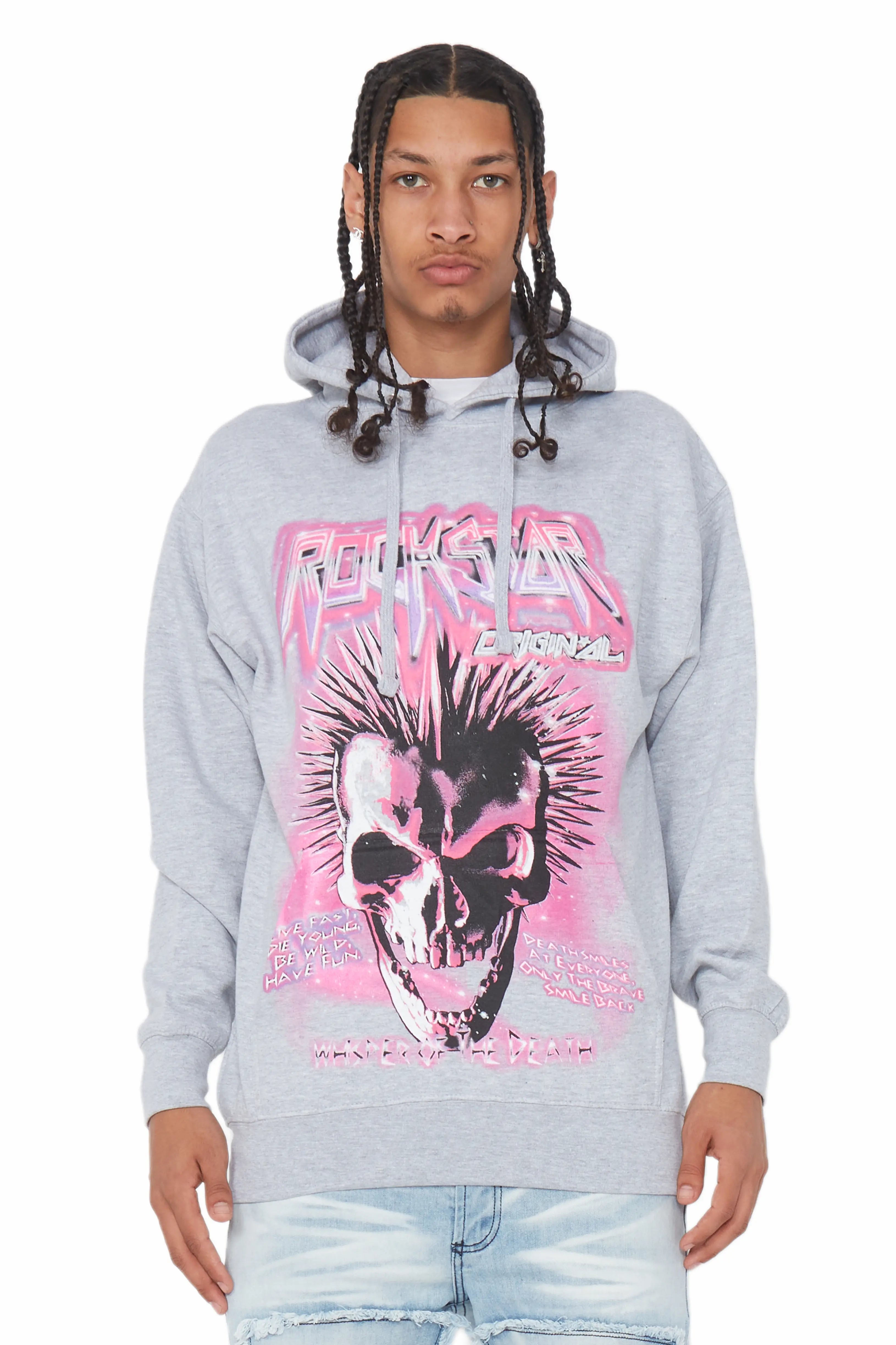 Obern Grey Graphic Hoodie