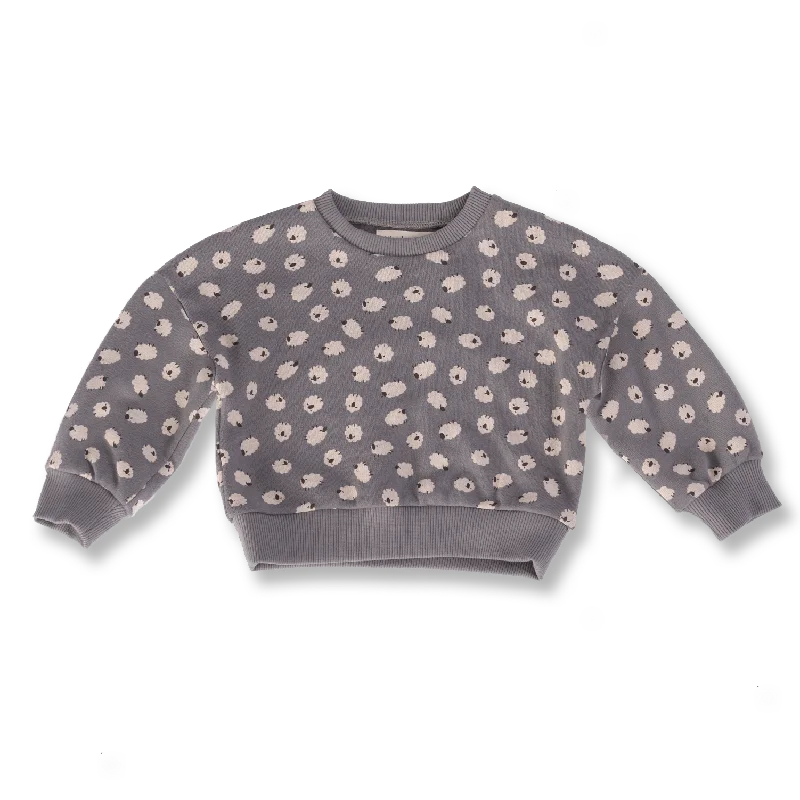 Wander + Wonder Ash Sheep Baby Sweatshirt