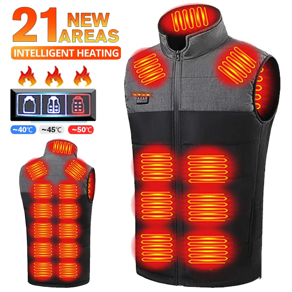 Trendy USB Heating Vest with 21 Zones for Winter